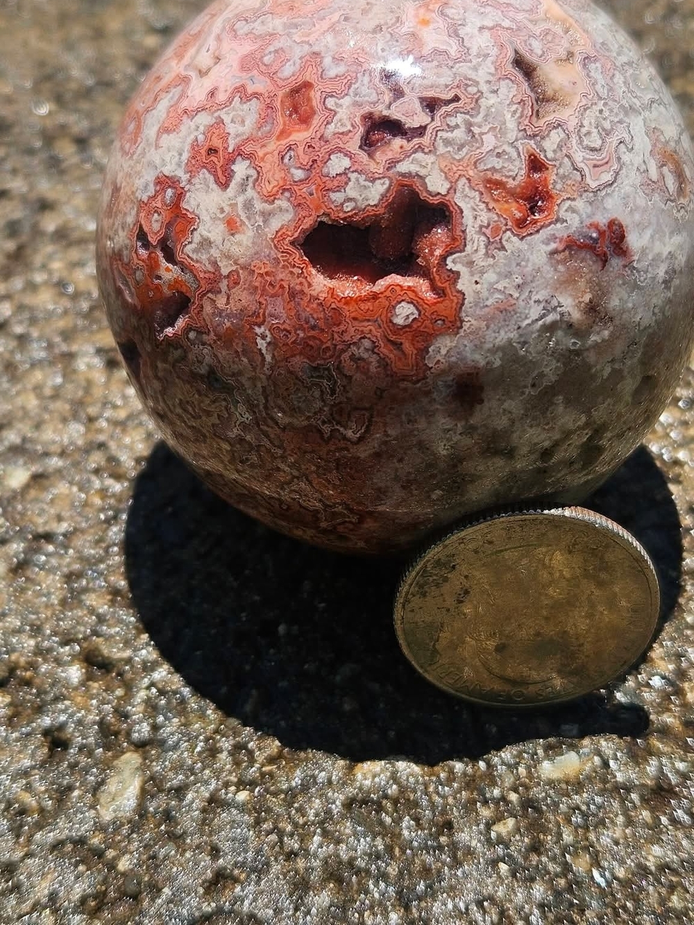 Pink Crazy Lace Agate Sphere